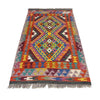 Multi Color ful Flat-Weave Wool Kilim 2' 7" x 4' 1" ft / 80 x 125 cm - No. Y39197