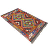 Multi Color ful Flat-Weave Wool Kilim 2' 7" x 4' 1" ft / 80 x 125 cm - No. Y39197