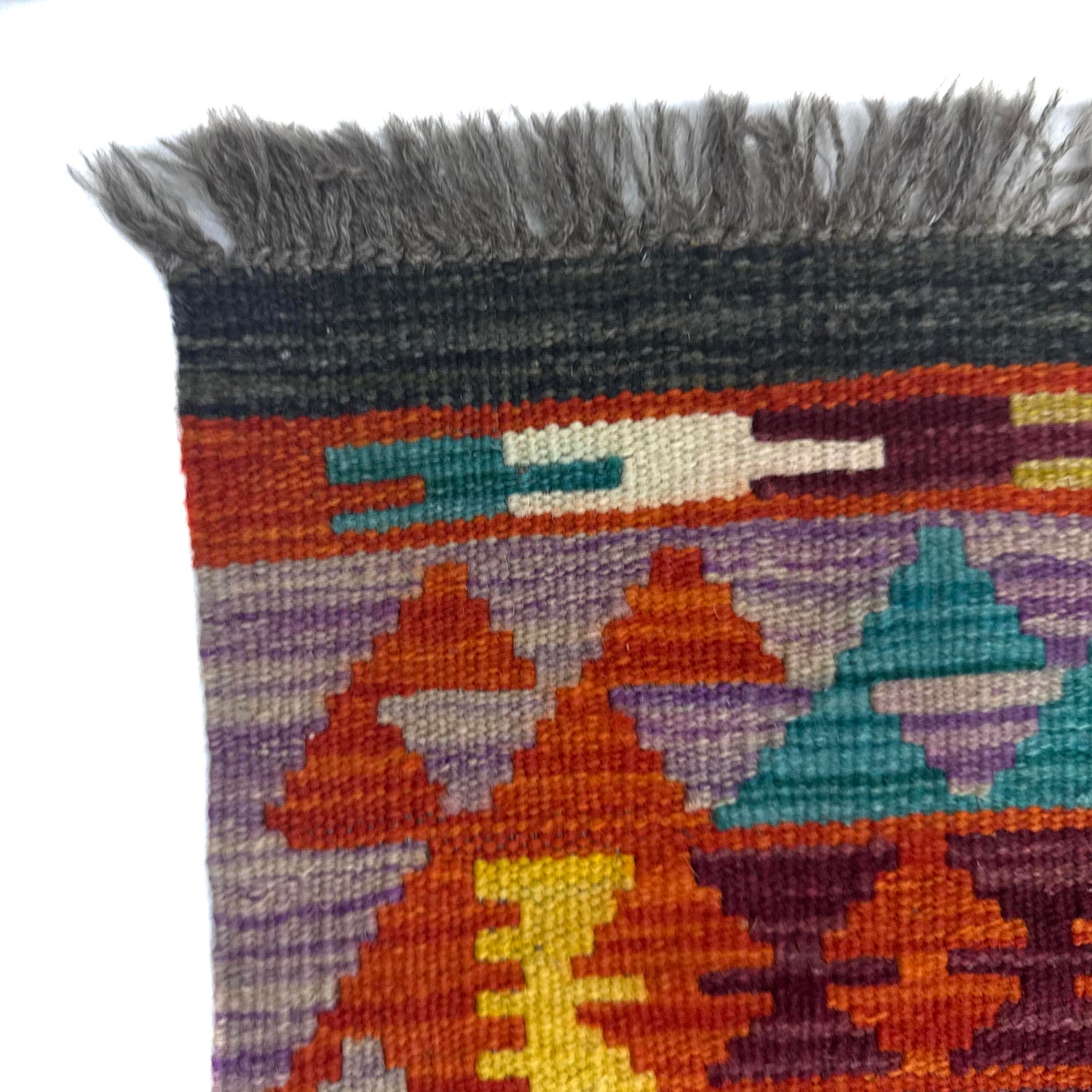 Multi Color ful Flat-Weave Wool Kilim 2' 7" x 4' 1" ft / 80 x 125 cm - No. Y39197