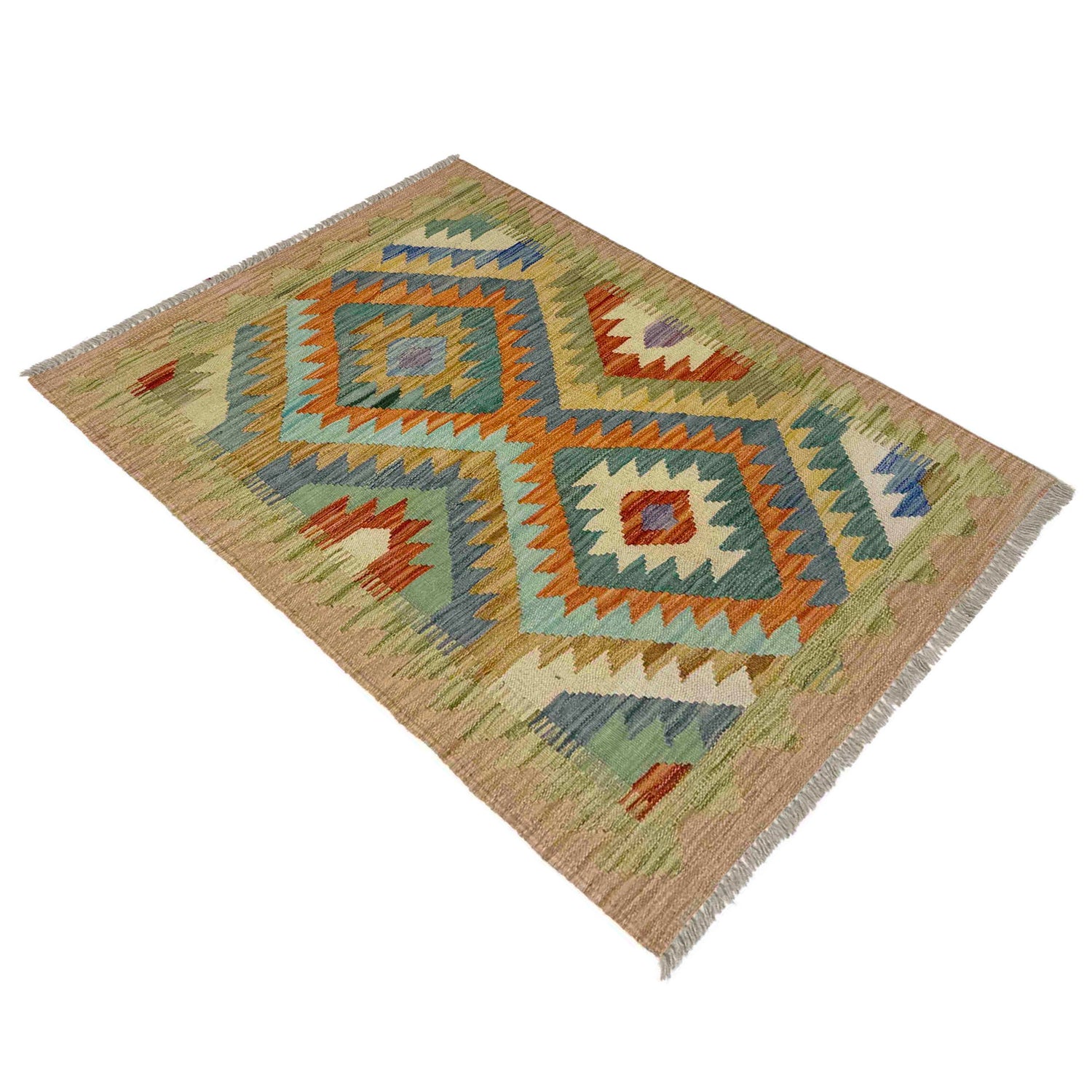 Handmade Vegetable Kilim 2' 8" x 3' 11" ft / 81 x 119 cm - No. Y39198