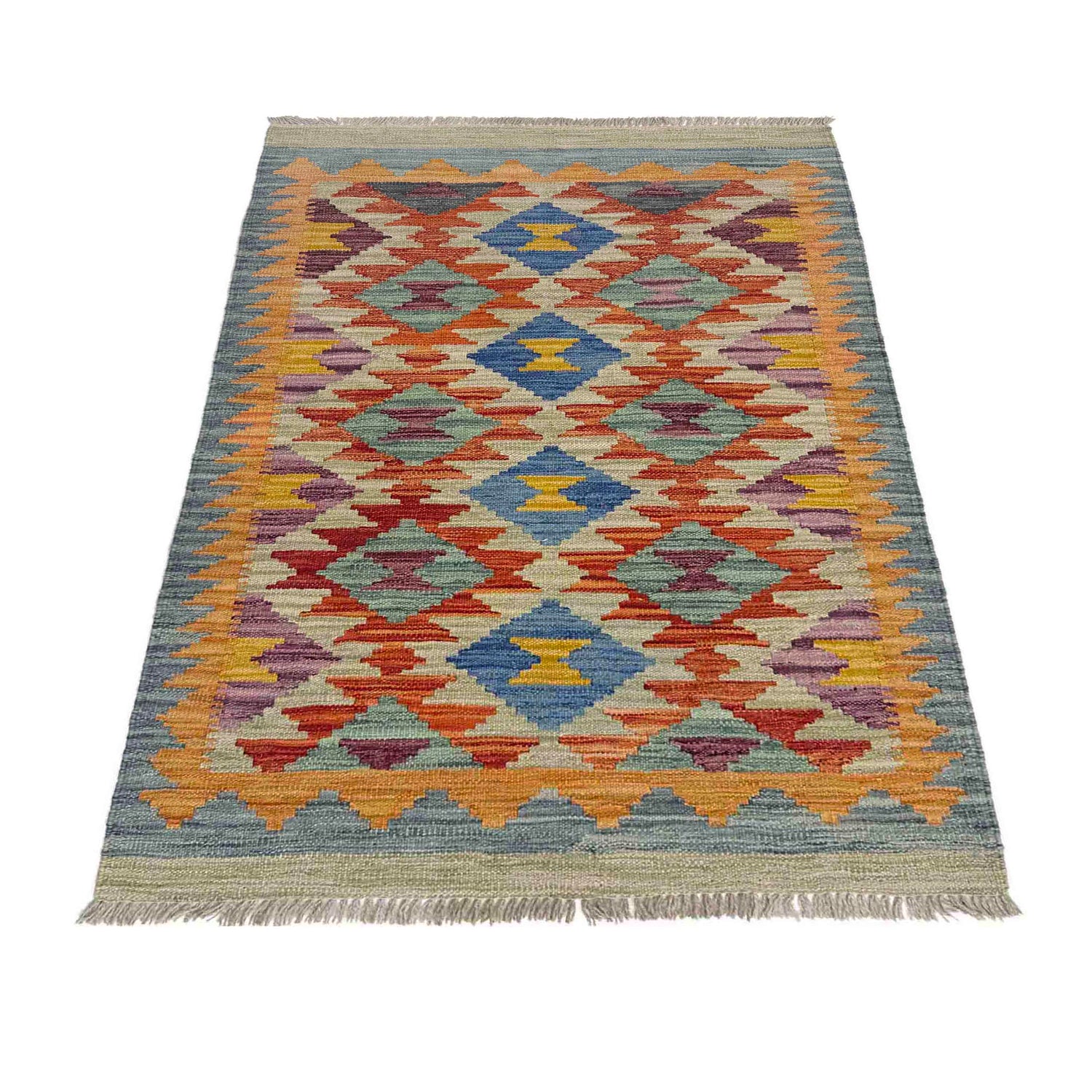 Handmade Vegetable Kelim 2' 8" x 4' 4" ft / 81 x 131 cm - No. Y39199