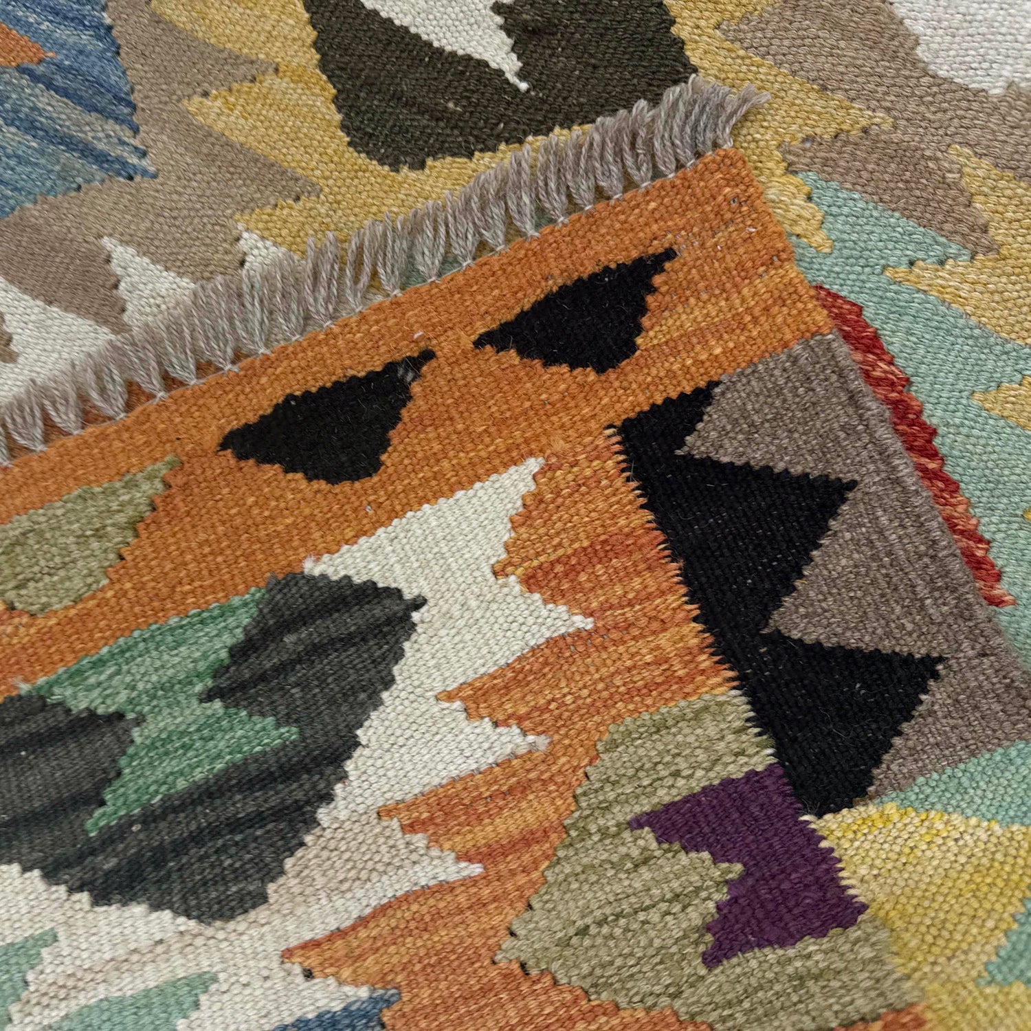Hand Knotted Afghan Style Kilim 2' 7" x 4' 0" ft / 80 x 122 cm - No. Y39200
