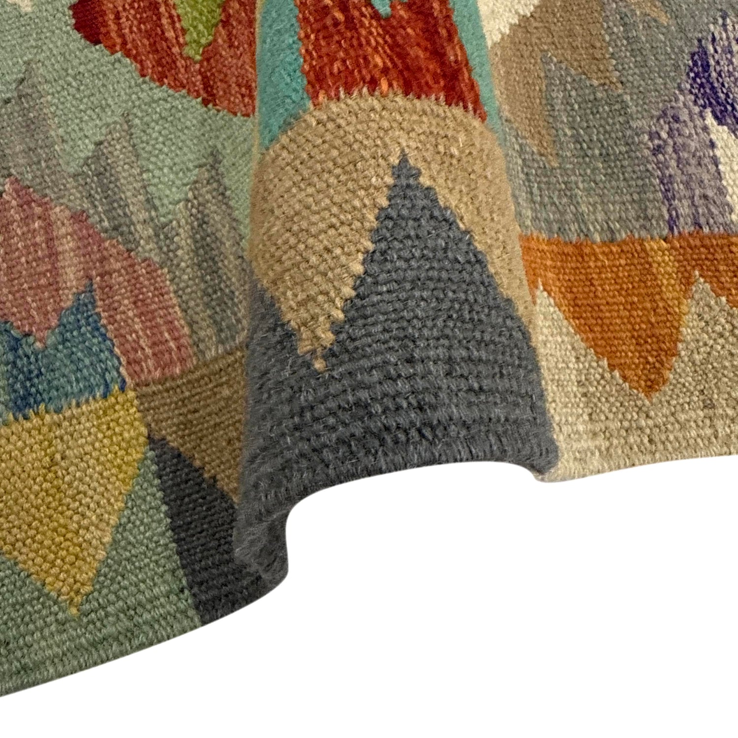 Hand Knotted Afghan Style Kilim 2' 7" x 4' 0" ft / 80 x 122 cm - No. Y39200