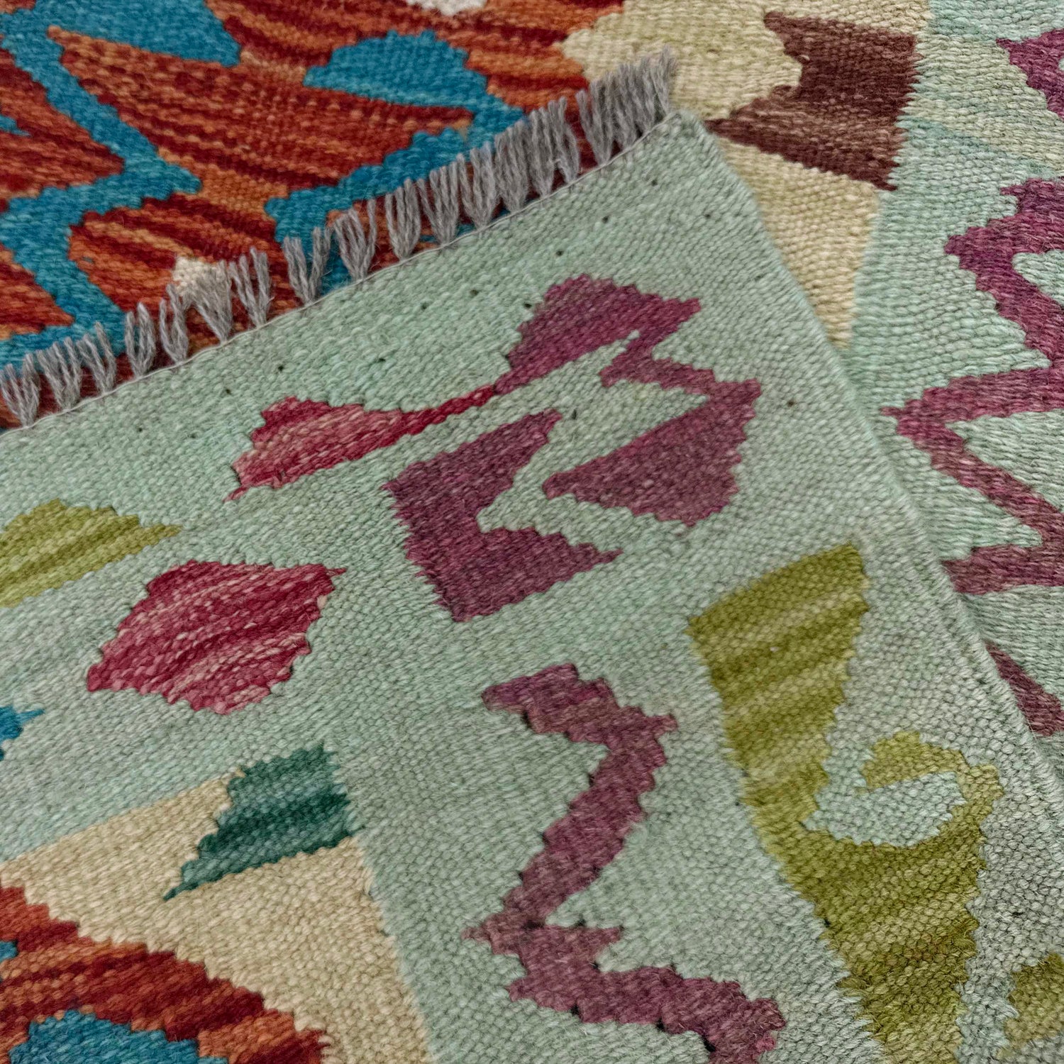 Hand Woven Wool Kelim 2' 7" x 4' 0" ft / 79 x 121 cm - No. Y39201