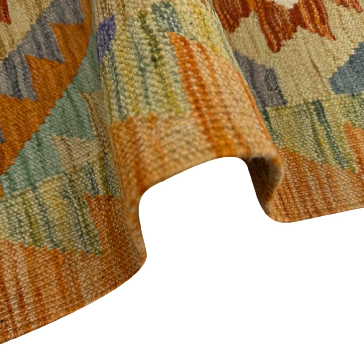 Handmade Turkish Design Wool Kilim 2' 6" x 4' 1" ft / 77 x 125 cm - No. Y39202