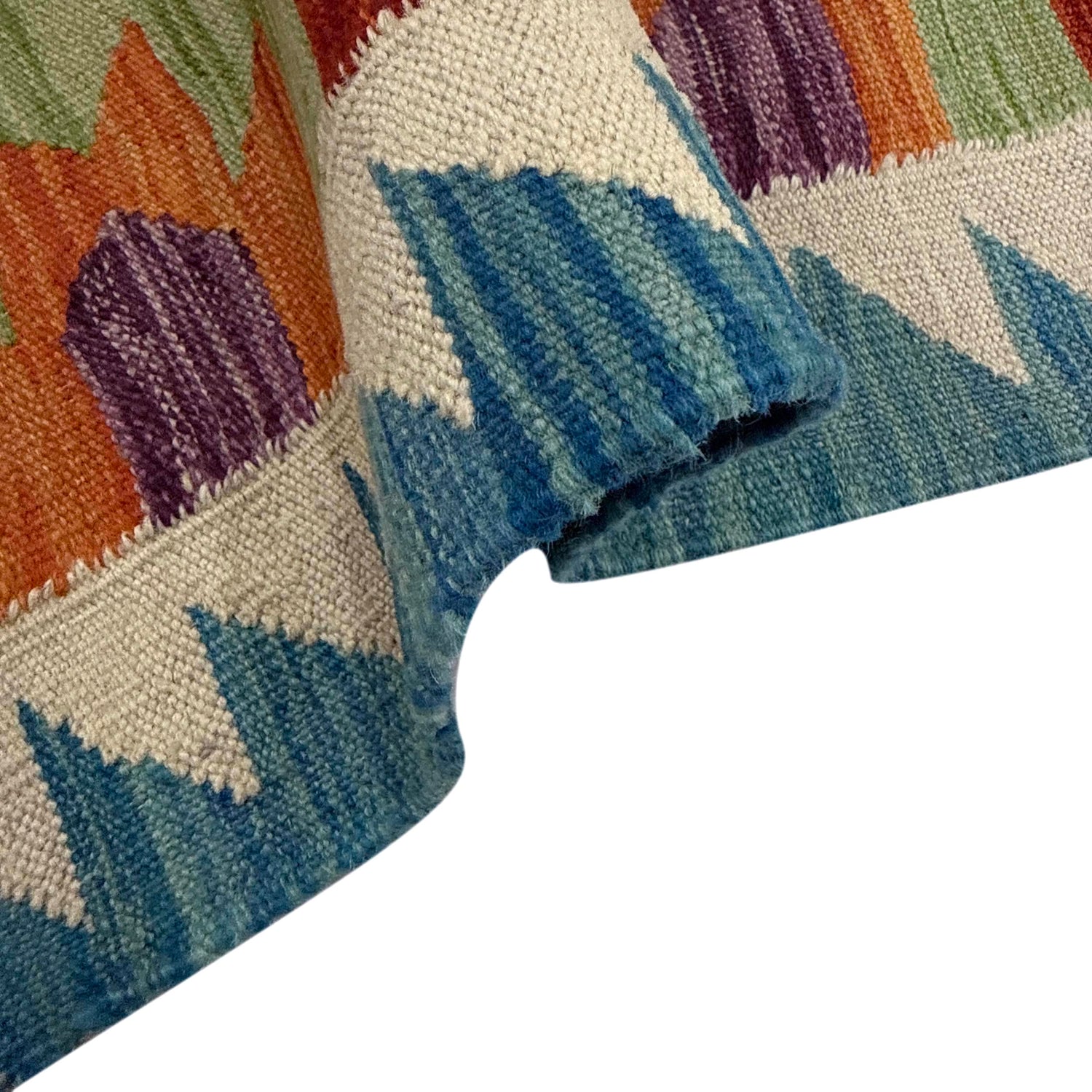 Hand Knotted Flatweave Kilim 2' 4" x 4' 1" ft / 71 x 125 cm - No. Y39204