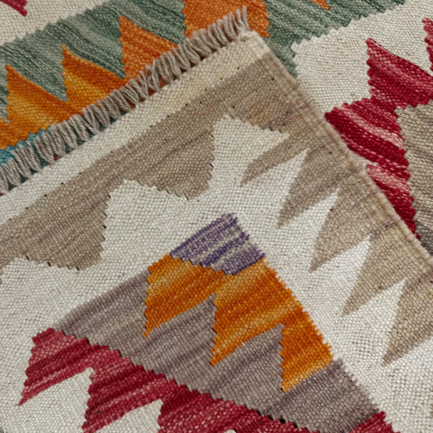 Handmade Afghan Vegetable Kilim 2' 9" x 4' 0" ft / 85 x 123 cm - No. Y39205