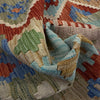 Handmade Afghan Vegetable Kilim 6' 3" x 7' 3" ft / 191 x 222 cm - No. Y39207