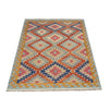 Multi Color ful Flat-Weave Wool Kilim 5' 0" x 6' 9" ft / 152 x 205 cm - No. Y39209