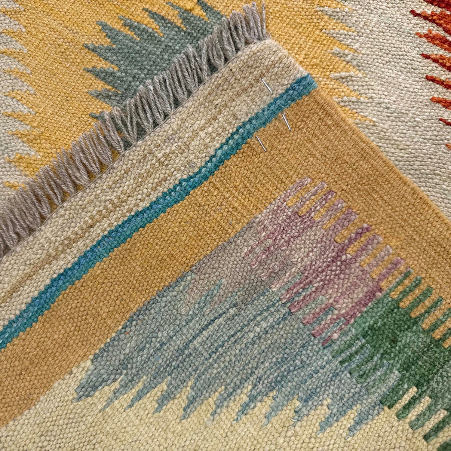 Handmade Vegetable Kelim 4' 11" x 6' 6" ft / 150 x 198 cm - No. Y39211