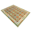 Hand Knotted Afghan Style Kilim 5' 2" x 6' 7" ft / 157 x 200 cm - No. Y39212