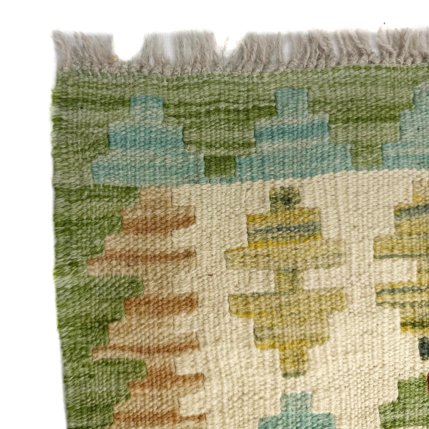Hand Knotted Afghan Style Kilim 5' 2" x 6' 7" ft / 157 x 200 cm - No. Y39212
