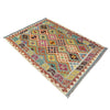 Hand Made Afghan Kilim 3' 11" x 5' 10" ft / 120 x 177 cm - No. Y39214