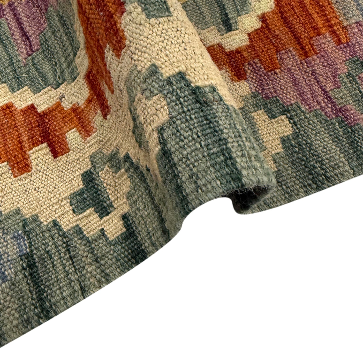 Hand Knotted Flatweave Kilim 4' 0" x 5' 11" ft / 123 x 180 cm - No. Y39215