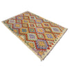 Multi Color ful Flat-Weave Wool Kilim 3' 11" x 5' 11" ft / 120 x 180 cm - No. Y39216
