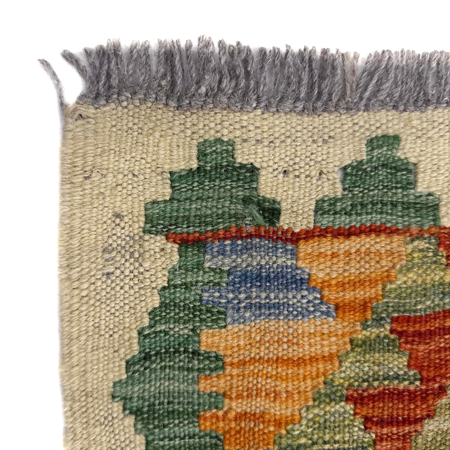 Multi Color ful Flat-Weave Wool Kilim 3' 11" x 5' 11" ft / 120 x 180 cm - No. Y39216