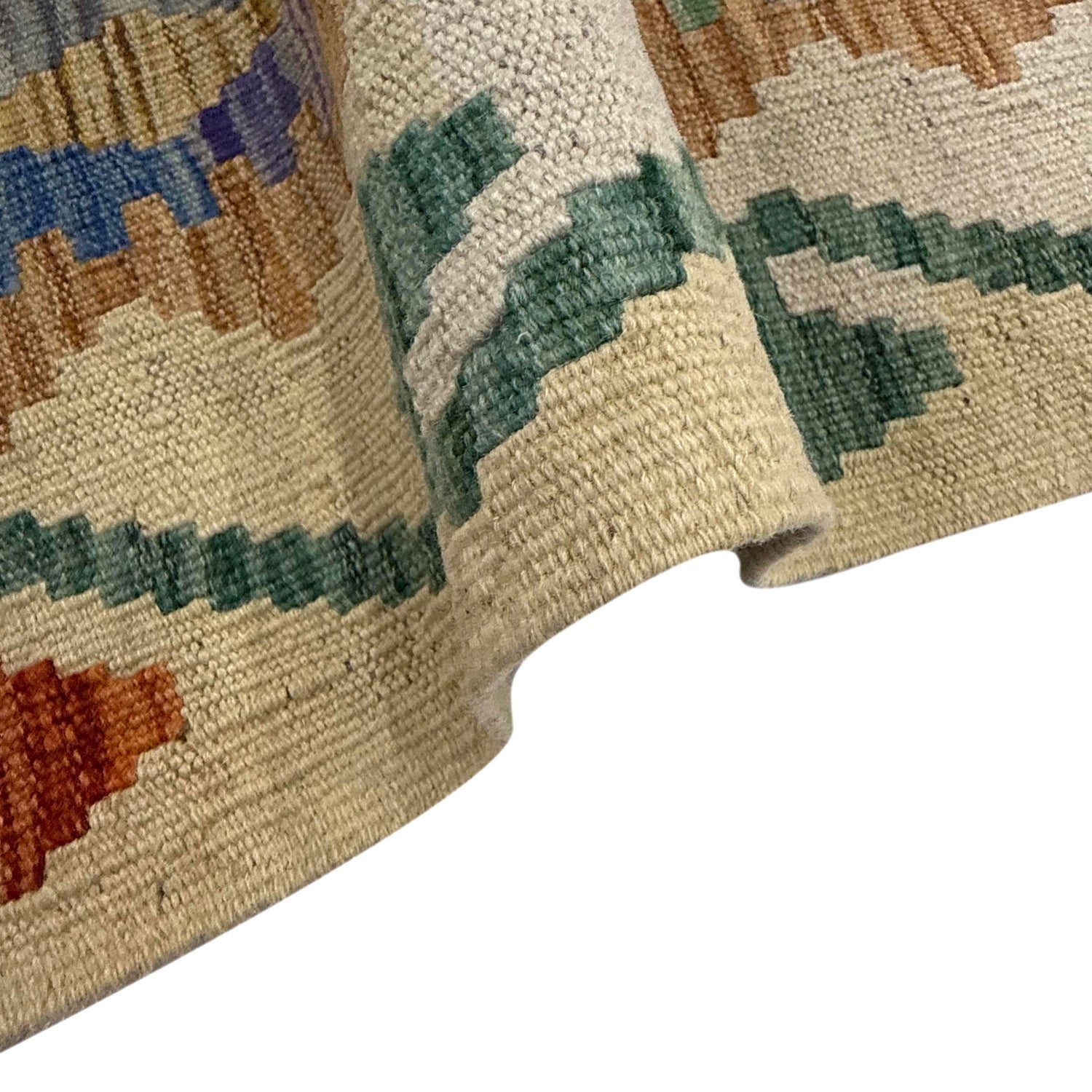 Handmade Vegetable Kilim 4' 0" x 6' 4" ft / 122 x 194 cm - No. Y39218