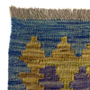 Multi Color ful Flat-Weave Wool Kilim 5' 10" x 7' 6" ft / 177 x 229 cm - No. Y39219