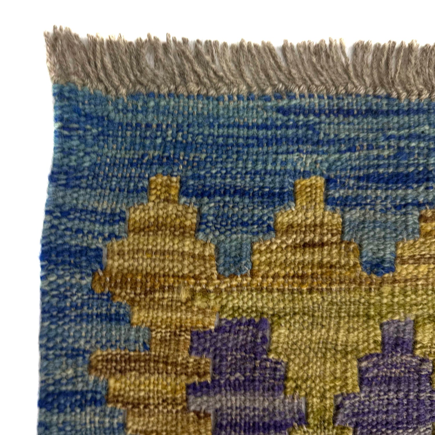 Multi Color ful Flat-Weave Wool Kilim 5' 10" x 7' 6" ft / 177 x 229 cm - No. Y39219