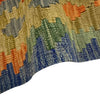 Multi Color ful Flat-Weave Wool Kilim 5' 10" x 7' 6" ft / 177 x 229 cm - No. Y39219