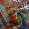 Multi Color ful Flat-Weave Wool Kilim 5' 10" x 7' 6" ft / 177 x 229 cm - No. Y39219