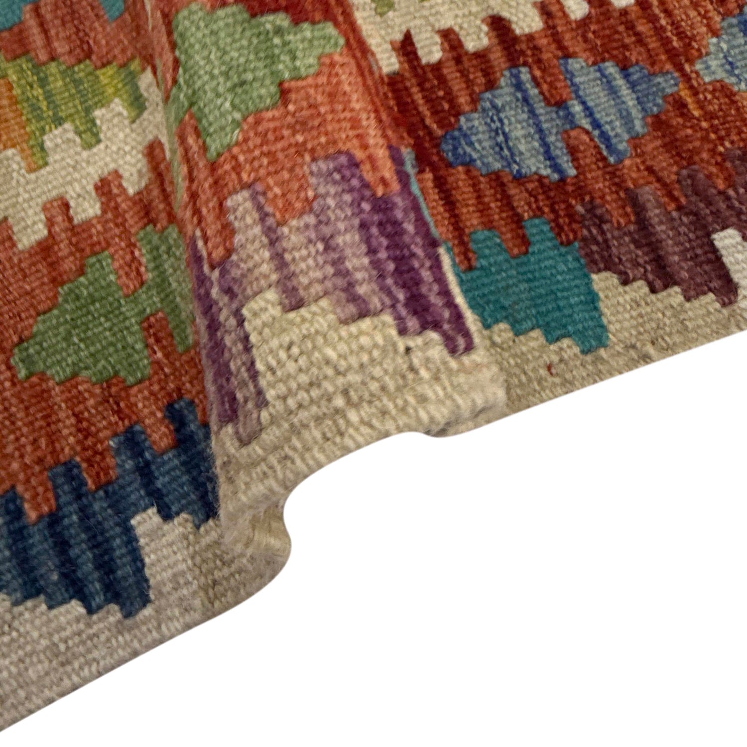 Hand Made Afghan Kilim 3' 5" x 4' 11" ft / 104 x 150 cm - No. Y39223