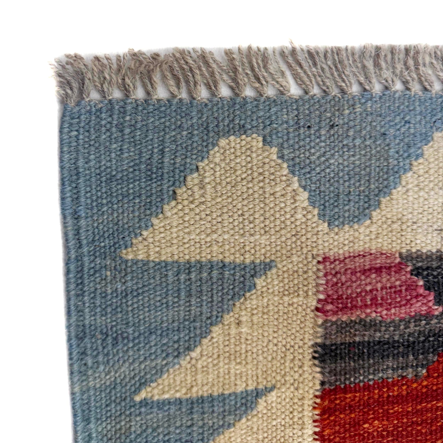 Multi Color ful Flat-Weave Wool Kilim 2' 10" x 3' 9" ft / 86 x 114 cm - No. Y39225