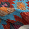Multi Color ful Flat-Weave Wool Kilim 2' 10" x 3' 9" ft / 86 x 114 cm - No. Y39225