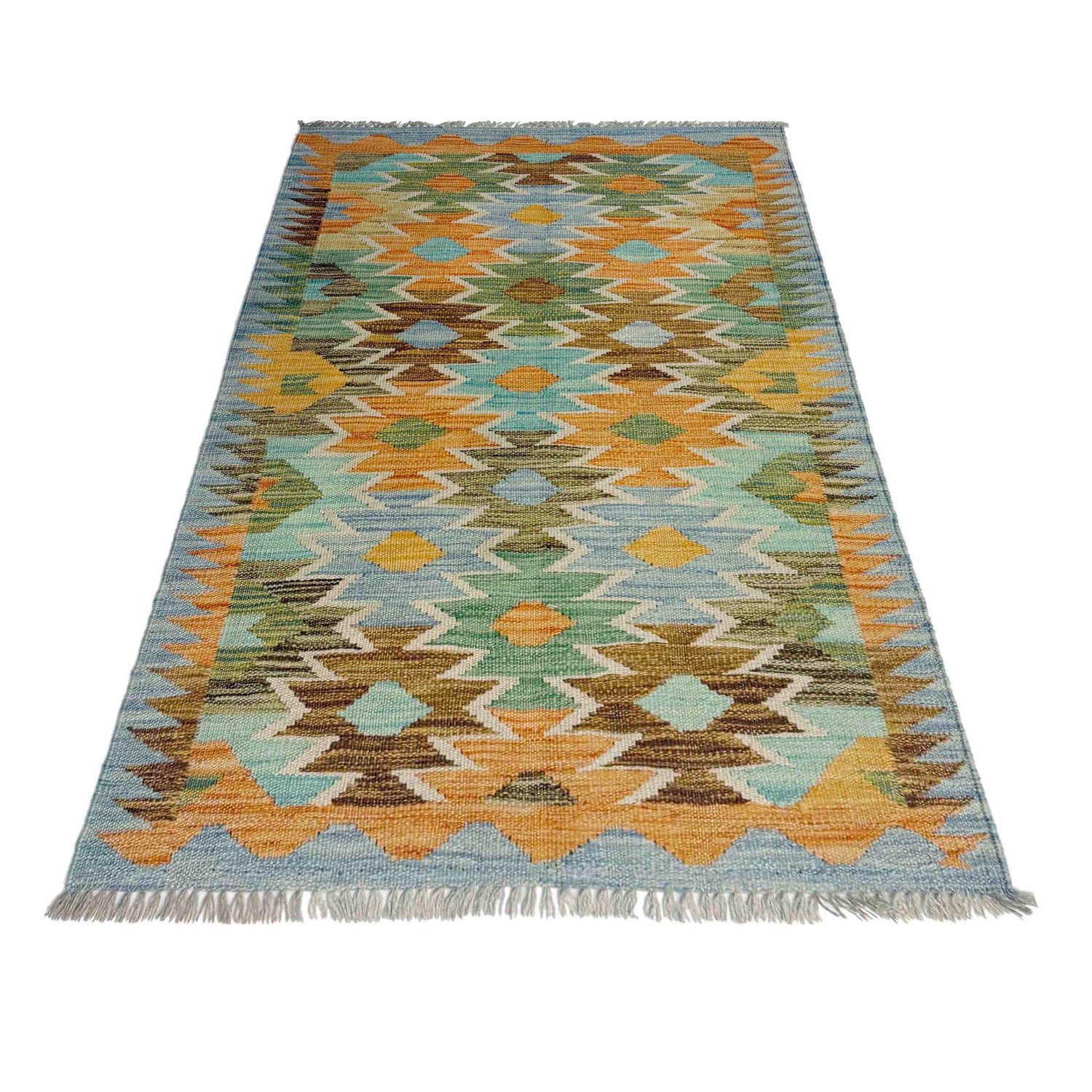 Handmade Vegetable Kelim 2' 8" x 4' 4" ft / 82 x 132 cm - No. Y39227