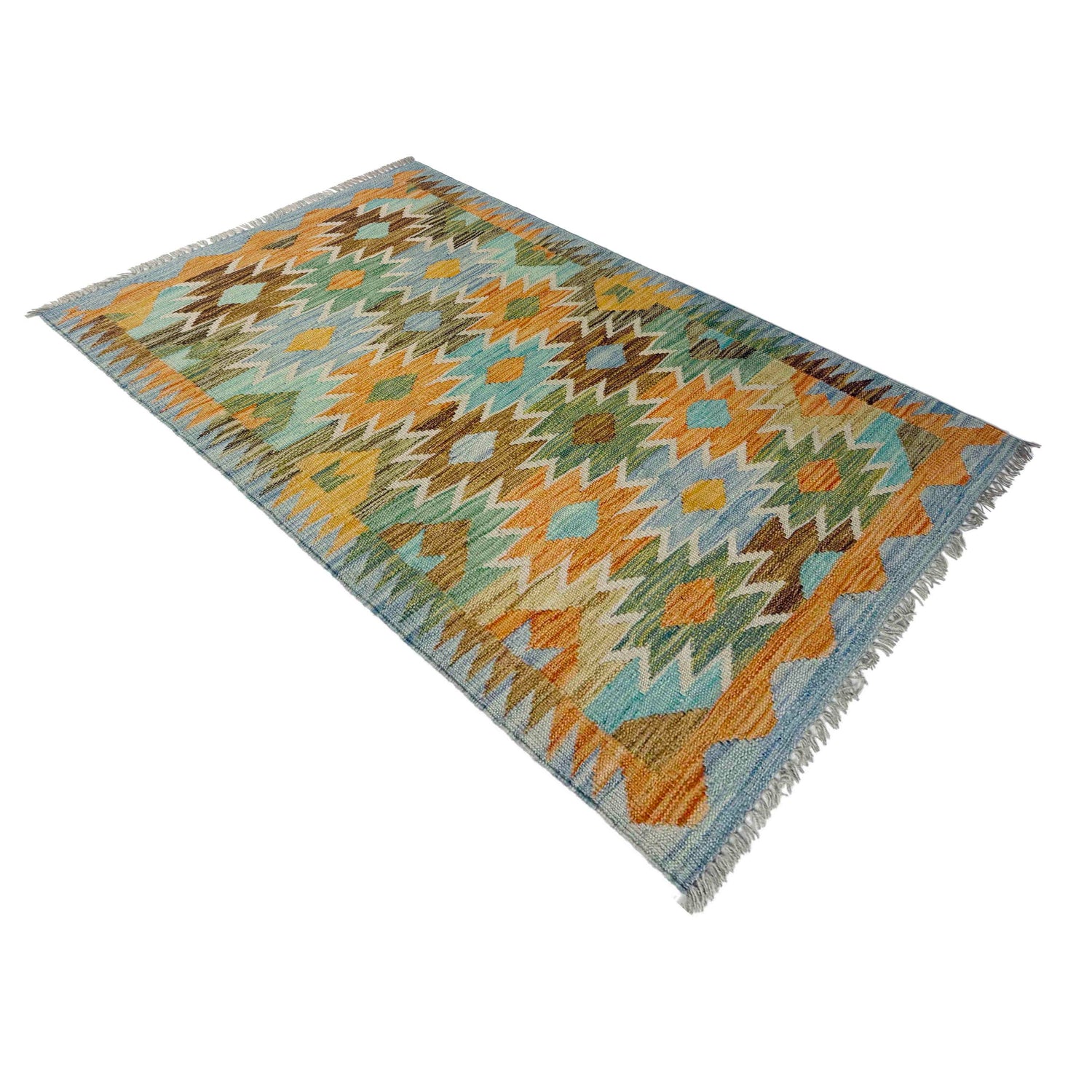 Handmade Vegetable Kelim 2' 8" x 4' 4" ft / 82 x 132 cm - No. Y39227