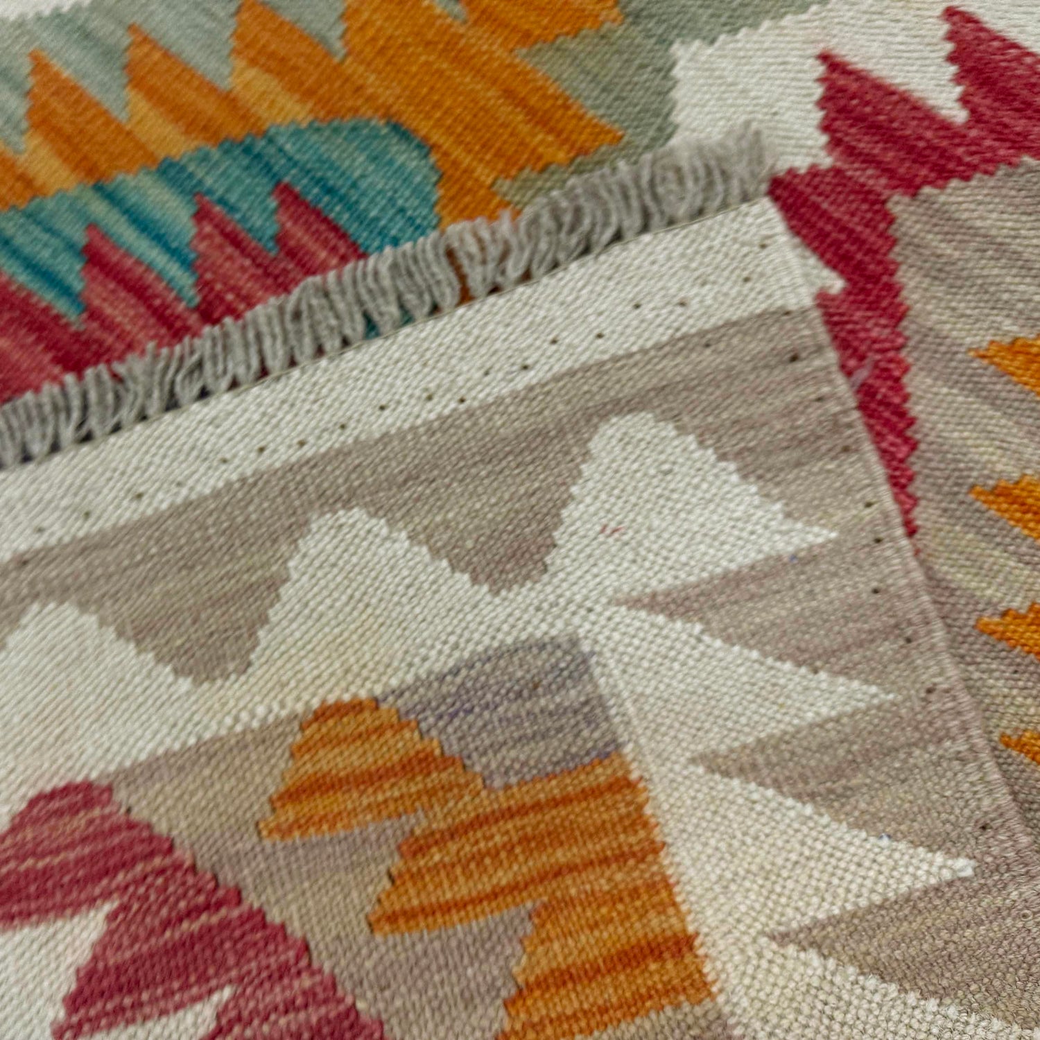 Hand Knotted Afghan Style Kilim 2' 9" x 4' 0" ft / 84 x 122 cm - No. Y39229