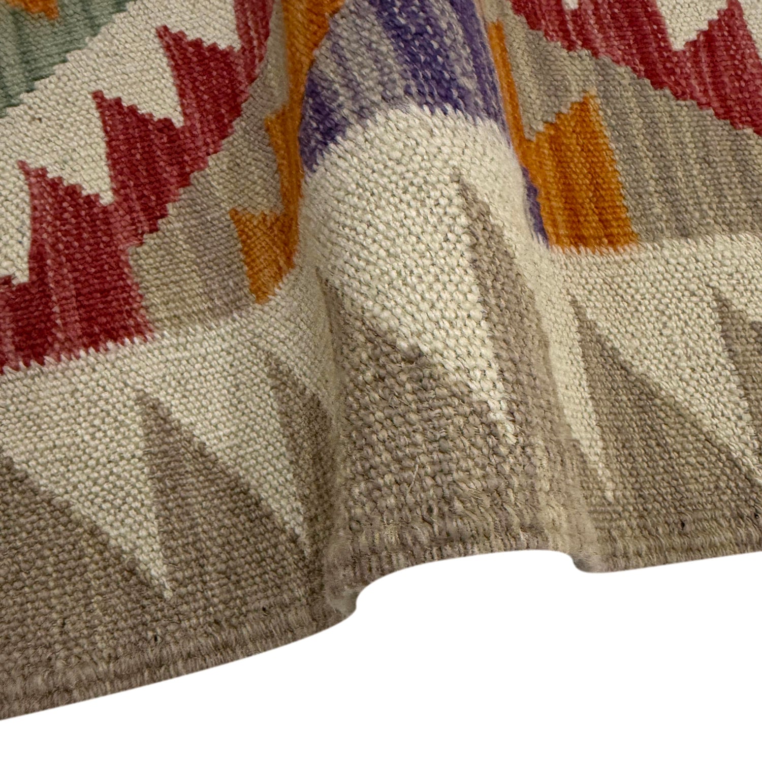 Hand Knotted Afghan Style Kilim 2' 9" x 4' 0" ft / 84 x 122 cm - No. Y39229