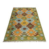 Hand Woven Wool Kelim 2' 8" x 4' 3" ft / 81 x 130 cm - No. Y39230