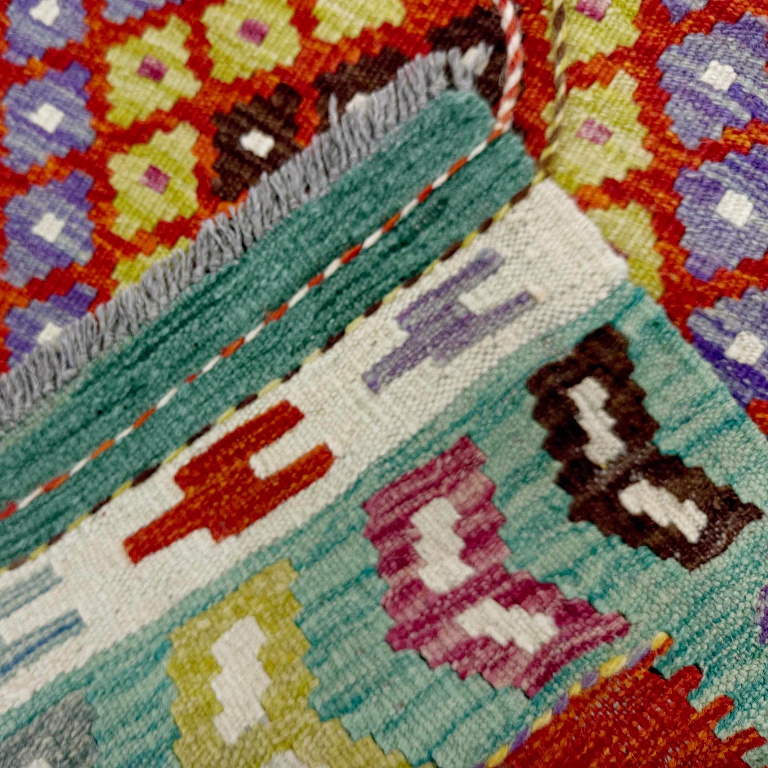 Handmade Turkish Design Wool Kilim 2' 7" x 4' 0" ft / 79 x 121 cm - No. Y39231