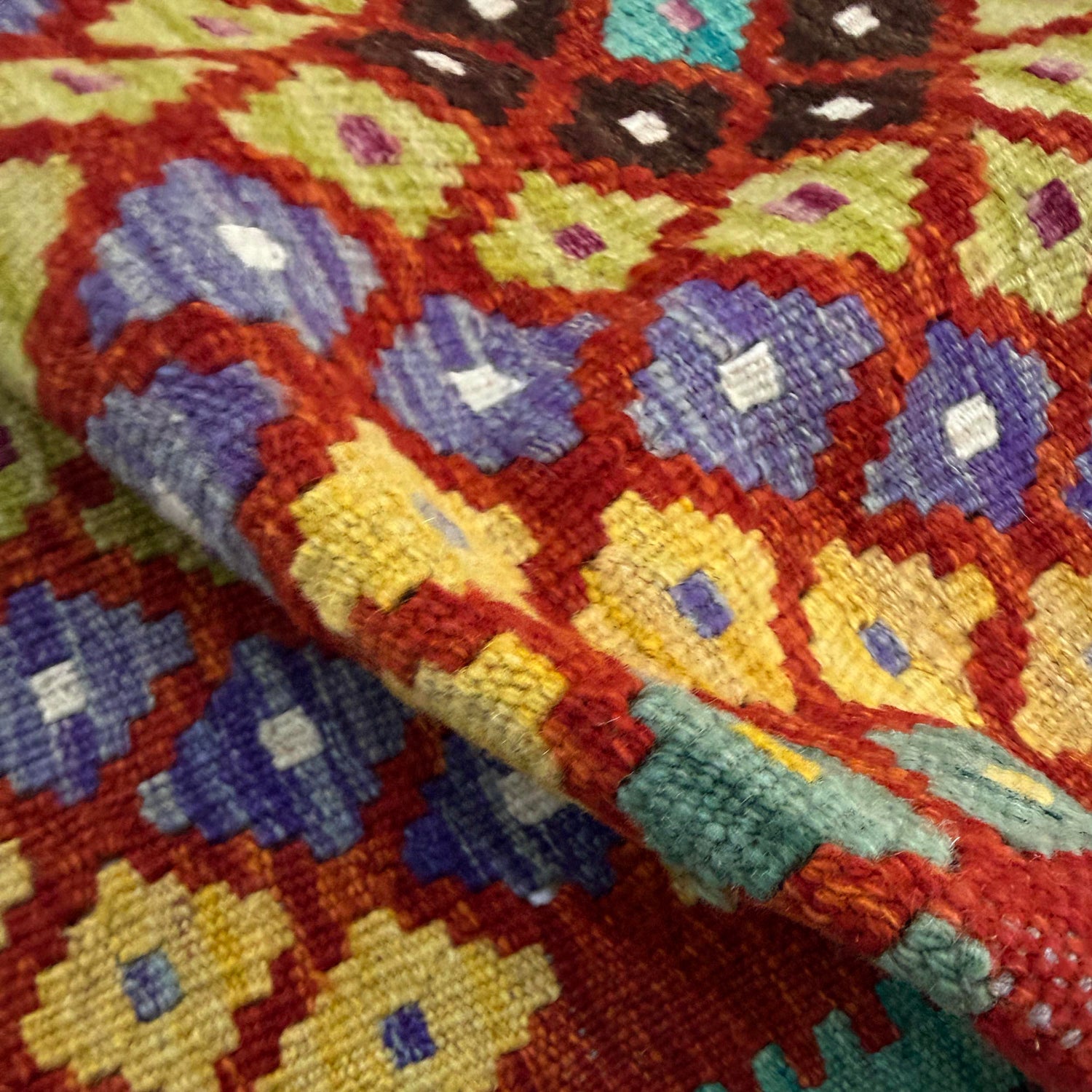 Handmade Turkish Design Wool Kilim 2' 7" x 4' 0" ft / 79 x 121 cm - No. Y39231