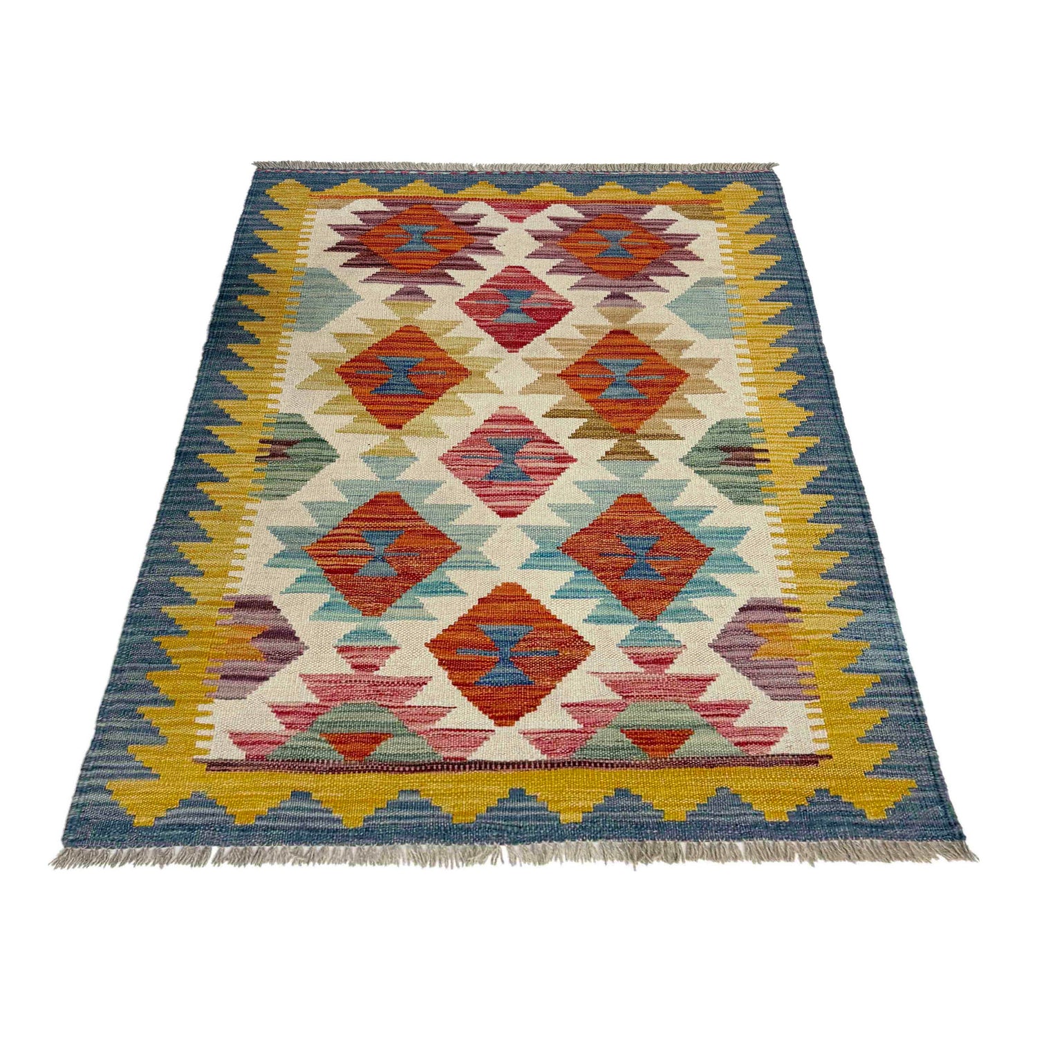 Hand Knotted Flatweave Kilim 2' 7" x 4' 2" ft / 80 x 126 cm - No. Y39233