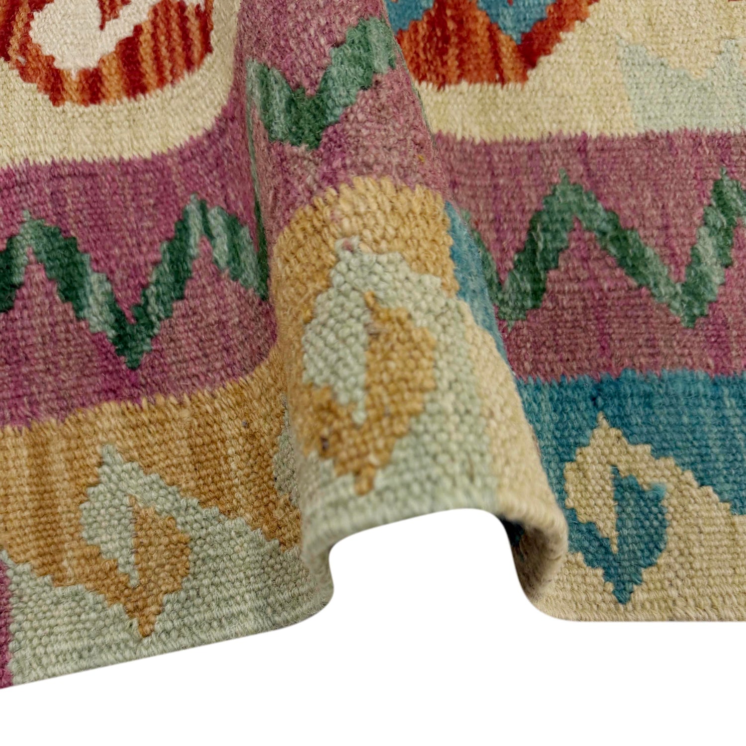 Handmade Afghan Vegetable Kilim 2' 8" x 3' 11" ft / 81 x 120 cm - No. Y39234