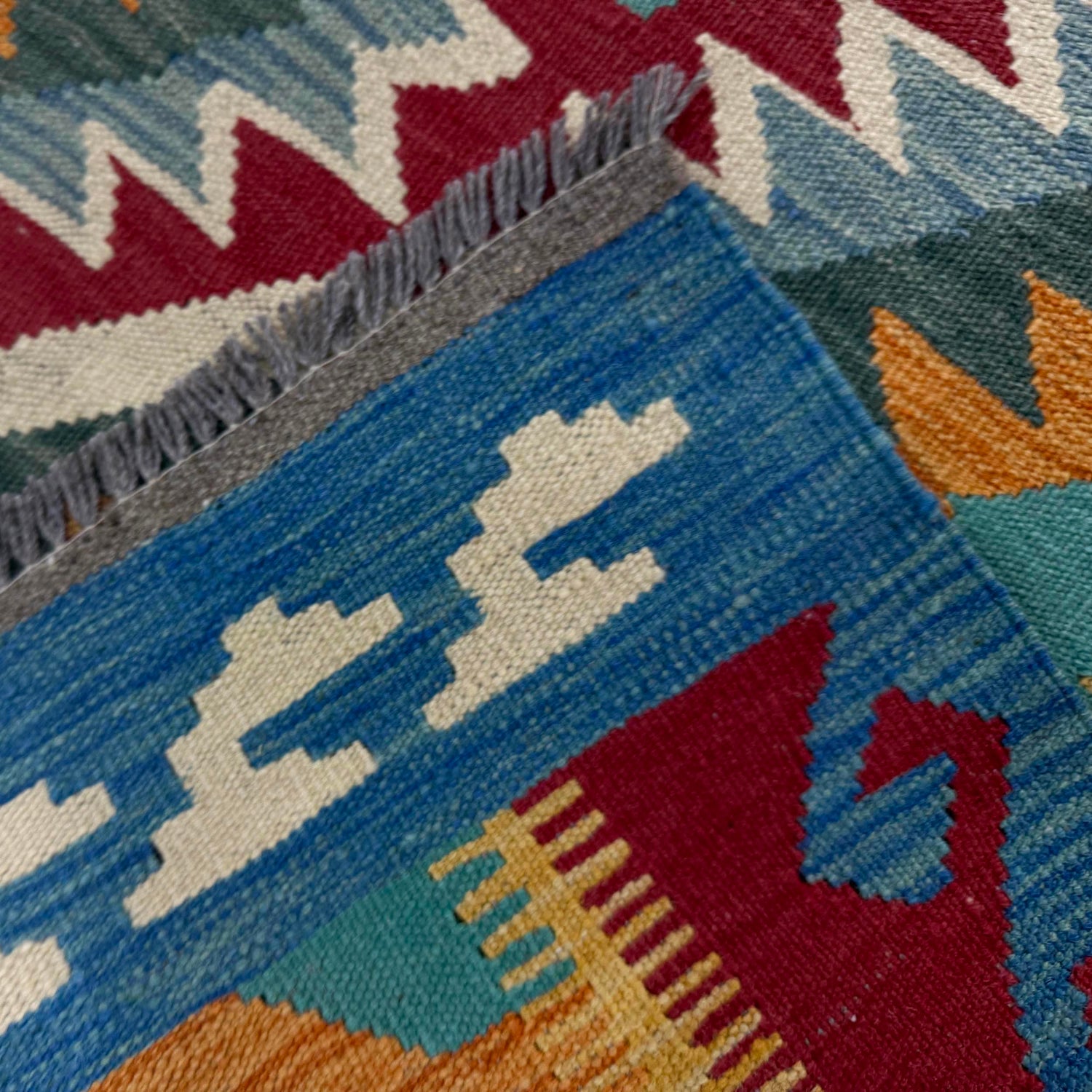 Hand Made Afghan Kilim 2' 11" x 4' 0" ft / 89 x 122 cm - No. Y39235