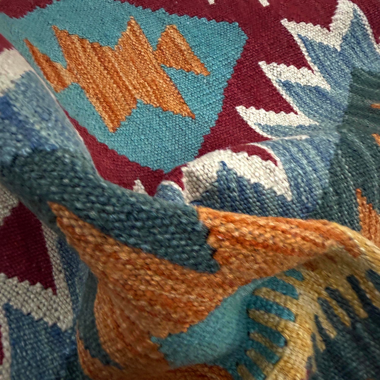 Hand Made Afghan Kilim 2' 11" x 4' 0" ft / 89 x 122 cm - No. Y39235