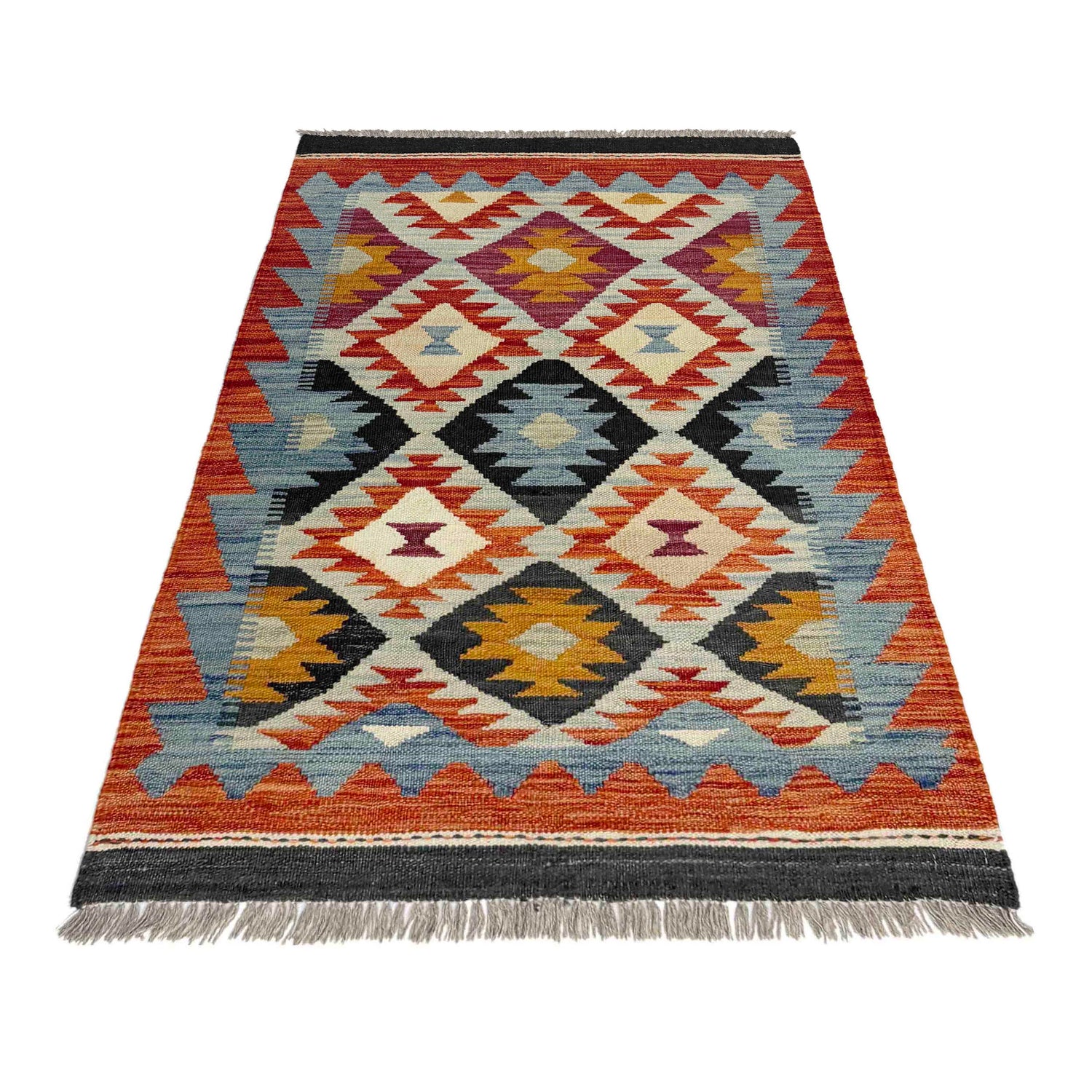 Handmade Vegetable Kilim 2' 8" x 4' 2" ft / 82 x 128 cm - No. Y39237
