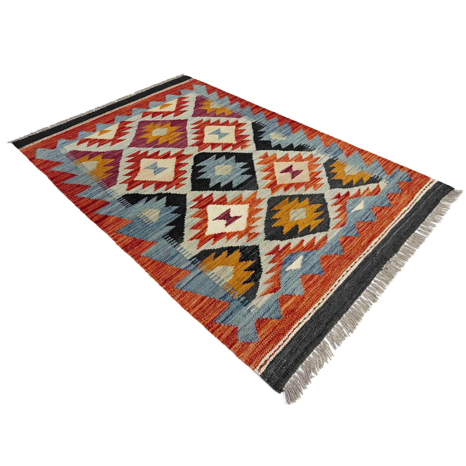 Handmade Vegetable Kilim 2' 8" x 4' 2" ft / 82 x 128 cm - No. Y39237