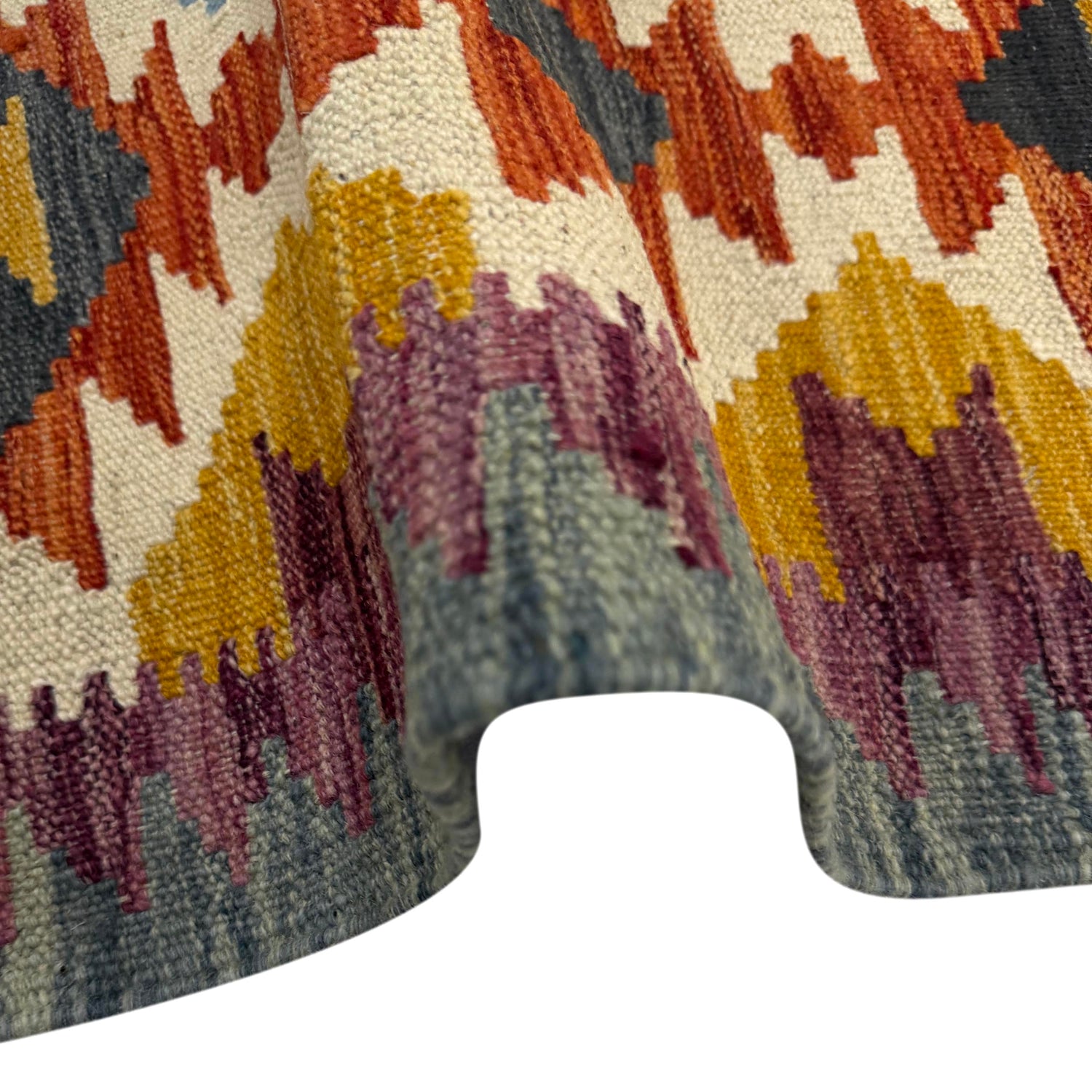 Hand Knotted Afghan Style Kilim 2' 8" x 4' 4" ft / 82 x 132 cm - No. Y39239