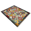 Hand Woven Wool Kelim 4' 11" x 6' 8" ft / 150 x 203 cm - No. Y39241