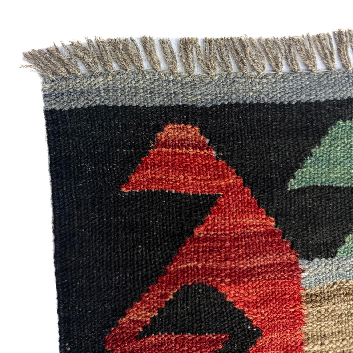 Hand Woven Wool Kelim 4' 11" x 6' 8" ft / 150 x 203 cm - No. Y39241