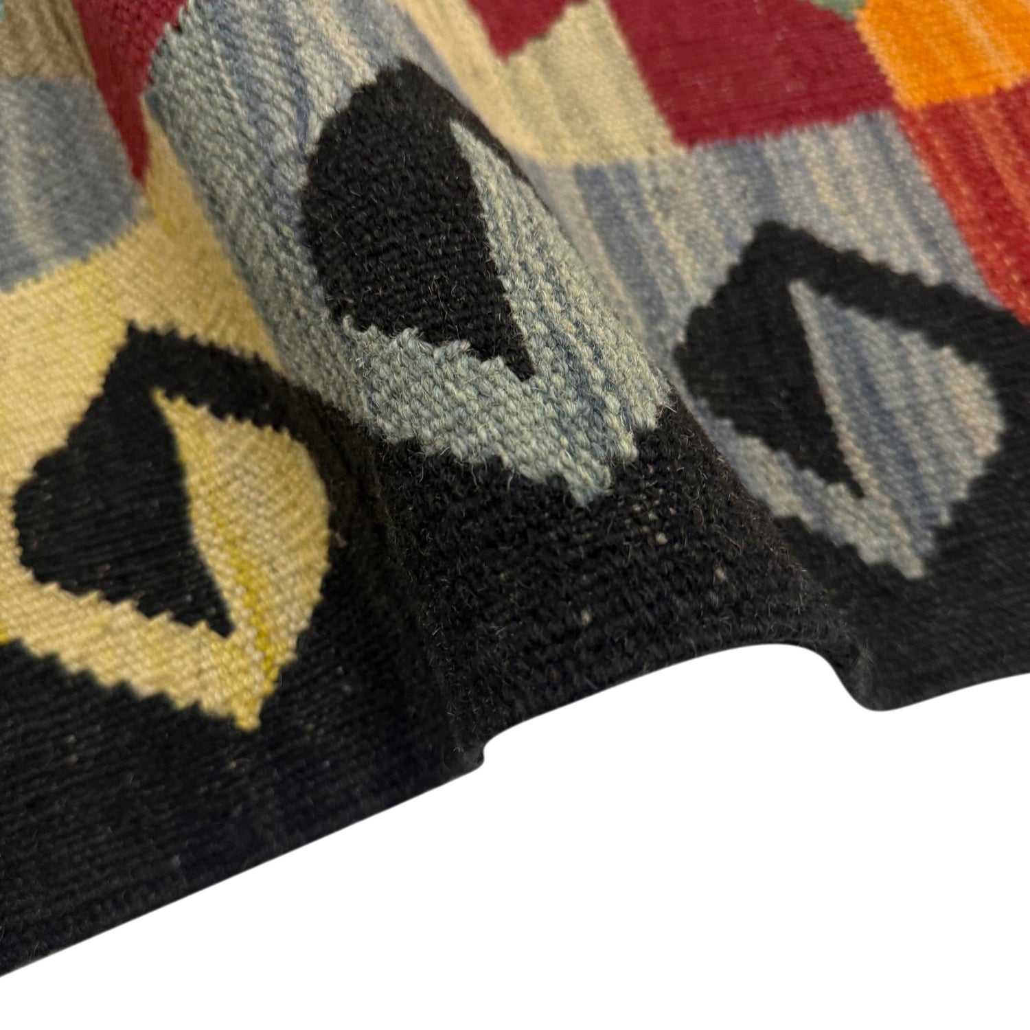 Hand Woven Wool Kelim 4' 11" x 6' 8" ft / 150 x 203 cm - No. Y39241