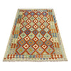 Handmade Afghan Vegetable Kilim 4' 5" x 6' 5" ft / 135 x 196 cm - No. Y39246