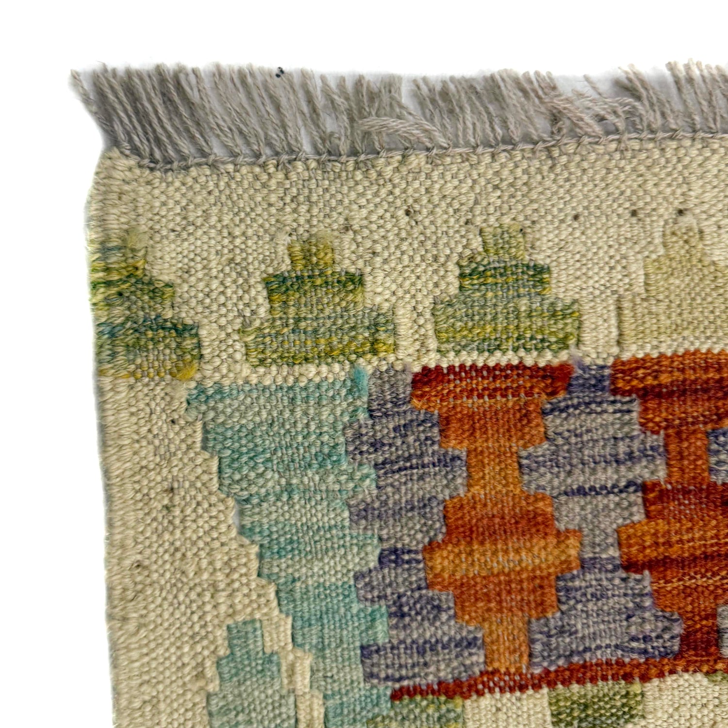 Handmade Afghan Vegetable Kilim 4' 5" x 6' 5" ft / 135 x 196 cm - No. Y39246