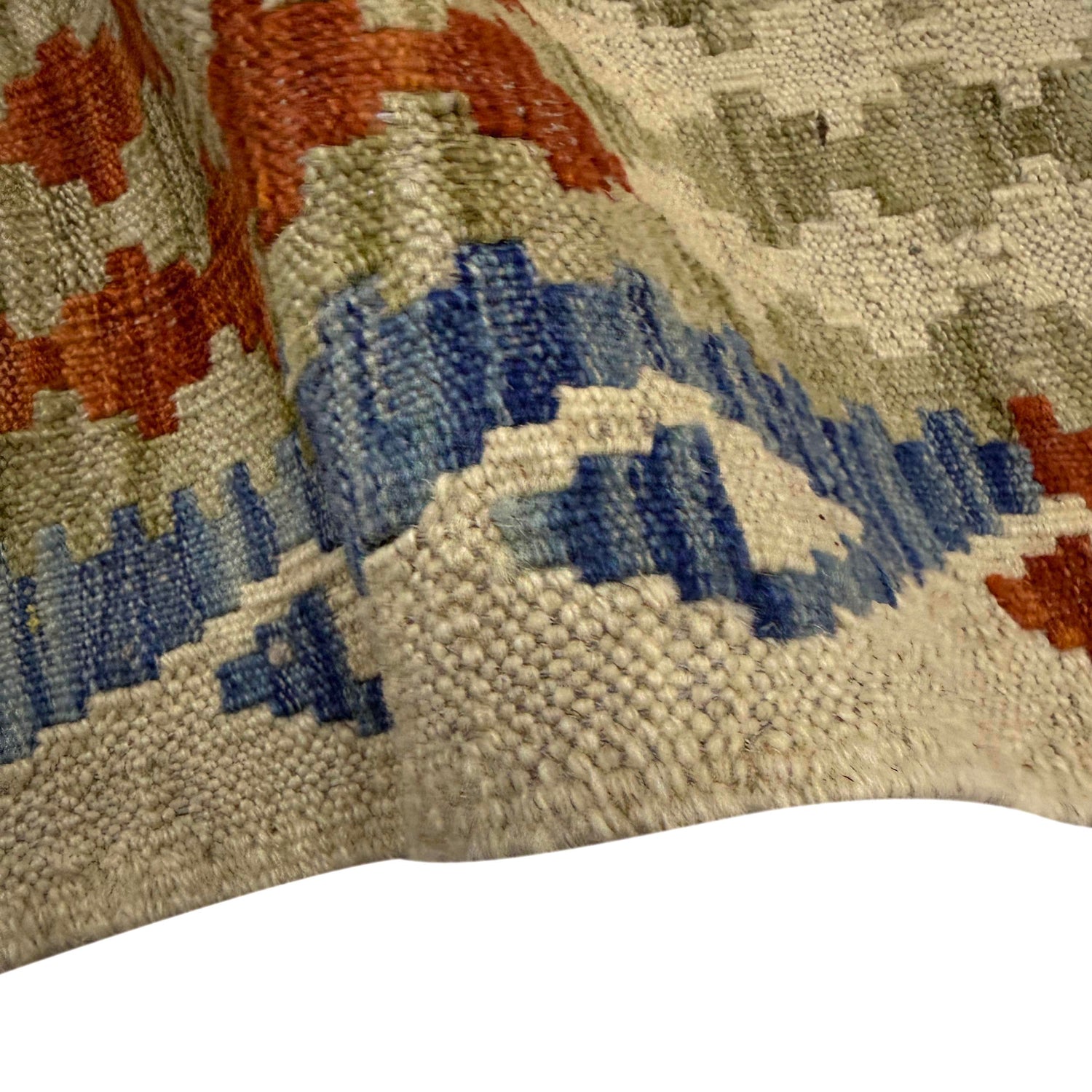 Handmade Afghan Vegetable Kilim 4' 5" x 6' 5" ft / 135 x 196 cm - No. Y39246