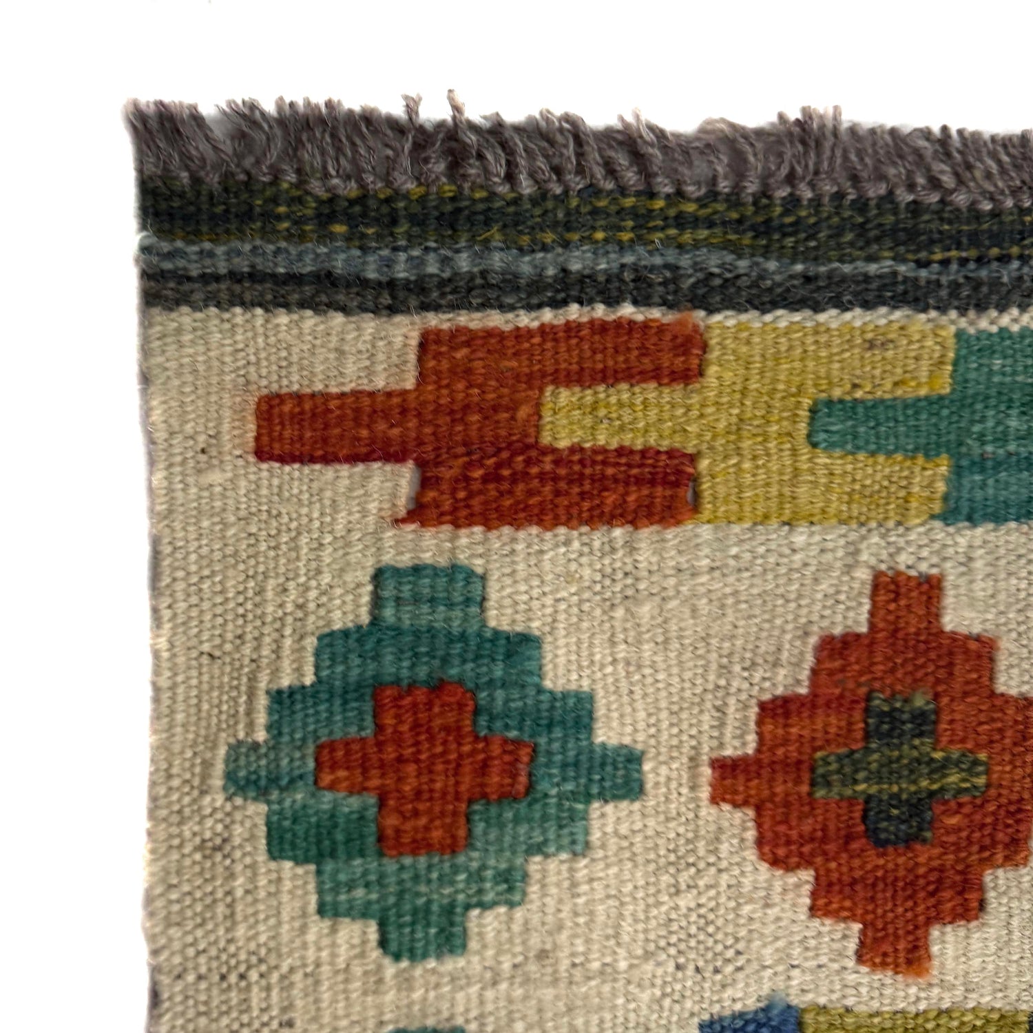 Hand Made Afghan Kilim 5' 1" x 6' 7" ft / 155 x 200 cm - No. Y39247