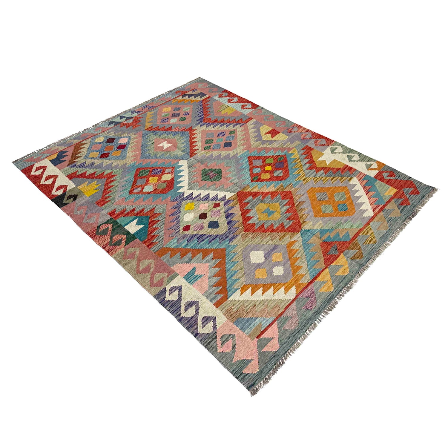 Handmade Vegetable Kelim 4' 11" x 6' 8" ft / 149 x 203 cm - No. Y39250